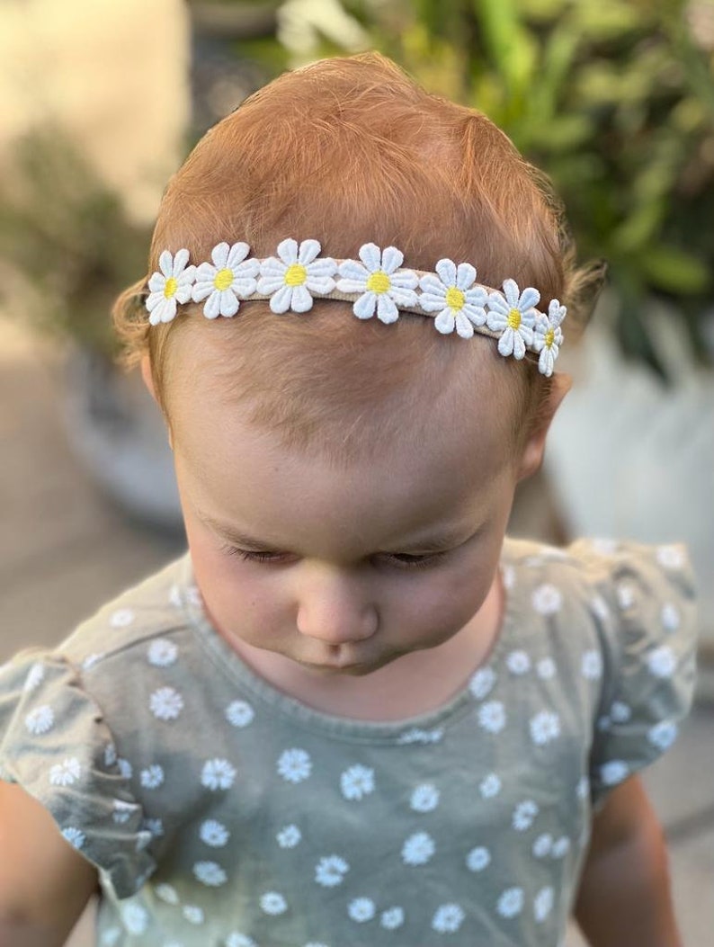 Haarband Baby / Trocken blumen / wächst mit / Babyshooting /Babyband / Haarschleife /Stirnband /Taufe Bild 7