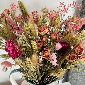 Country Garden Dried Flowers l pink mixed dry flowers l image 4