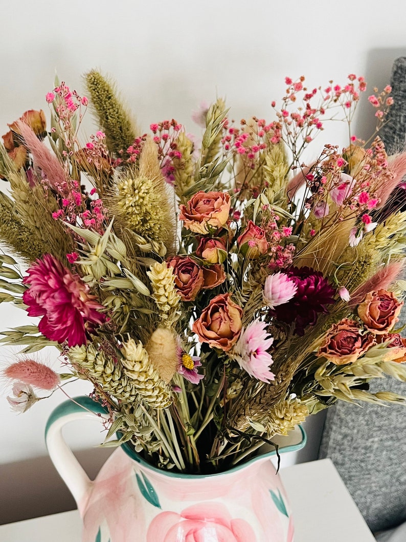 Country Garden Dried Flowers l pink mixed dry flowers l image 4