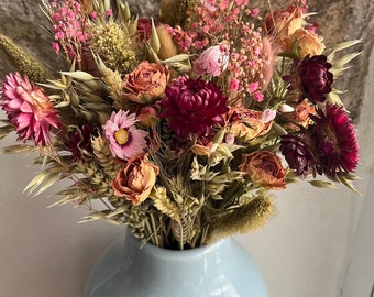 Country Garden Dried Flowers l pink mixed dry flowers l