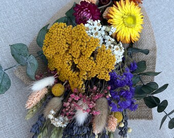 Colourful Dried Flower Bouquet l mixed dry flowers l flowers by post