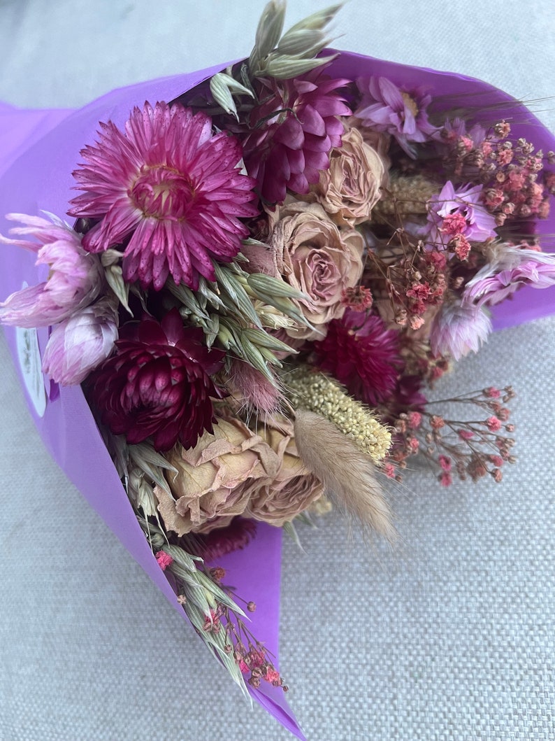 Country Garden Dried Flowers l pink mixed dry flowers l image 6