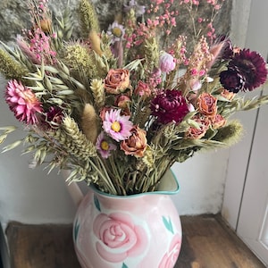 Country Garden Dried Flowers l pink mixed dry flowers l Standard size