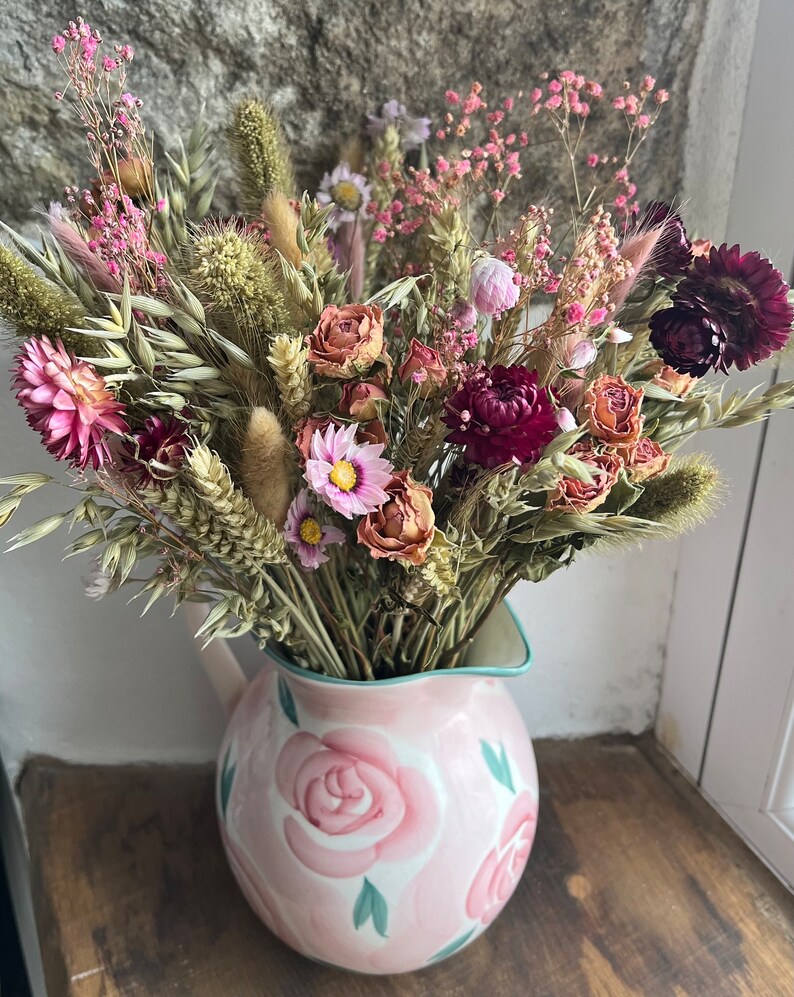 Country Garden Dried Flowers l pink mixed dry flowers l Standard size