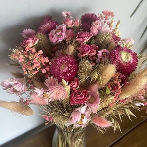 Country Garden Dried Flowers l pink mixed dry flowers l Large size