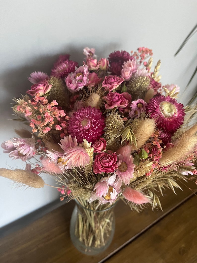 Country Garden Dried Flowers l pink mixed dry flowers l Large size