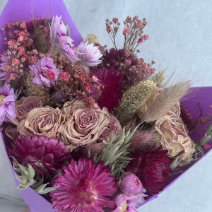 Country Garden Dried Flowers l pink mixed dry flowers l image 7