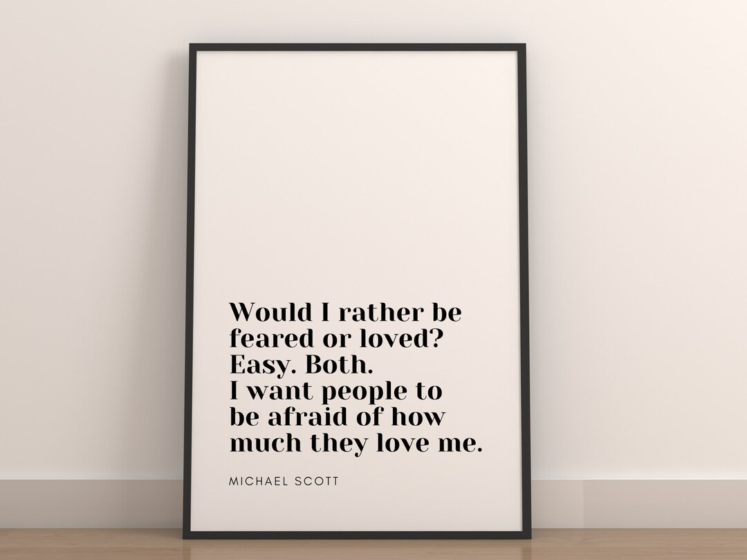 Michael Scott the Office TV Show Michael Scott Quote Poster Would I ...