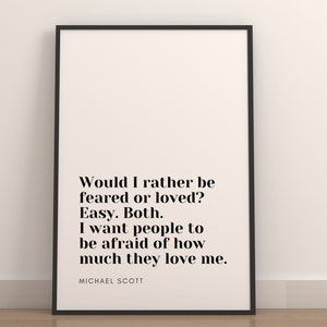 Michael Scott the Office TV Show Michael Scott Quote Poster Would I ...