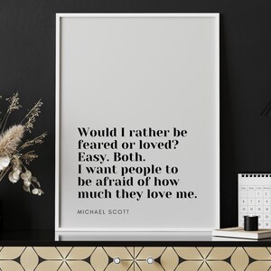 Michael Scott the Office TV Show Michael Scott Quote Poster Would I ...