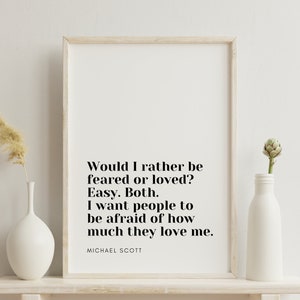 Michael Scott the Office TV Show Michael Scott Quote Poster Would I ...