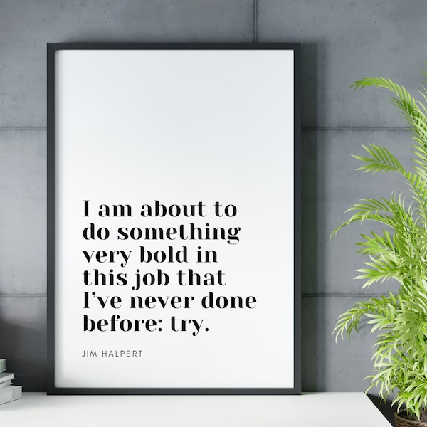 Jim Halpert Quote Poster | The Office Poster | The Office Wall Art
