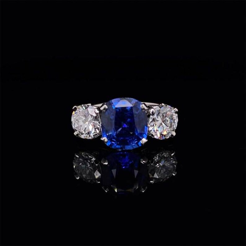 Vintage Sapphire Engagement Ring Antique Sapphire Wedding Etsy