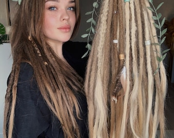 Jamylein Human Hair dreadlocks with long ends, Boho Style D.E or S.E dreads