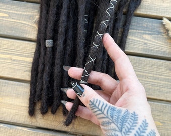Natural Human Hair Dreads with closed ends D.e or S.e Dreads Shade 4