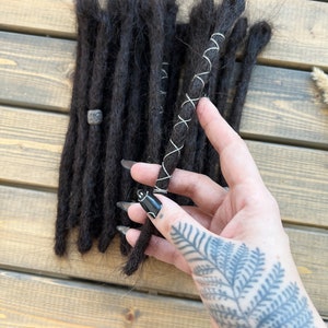 Dreads van echt haar met gesloten uiteinden D.e of S.e Dreads Kleur 4 afbeelding 1