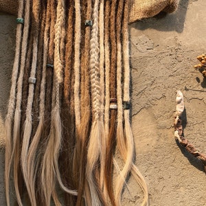 Jamylein Human Hair dreadlocks with long ends, Boho Style D.E or S.E dreads image 3