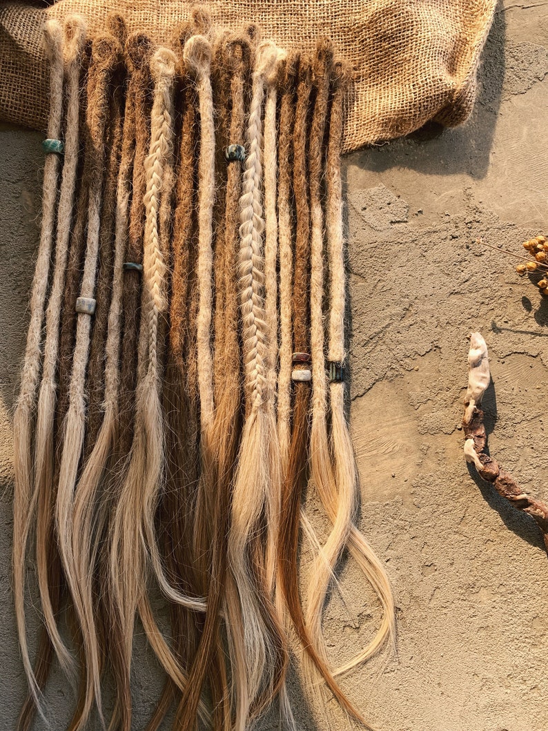 Jamylein Human Hair dreadlocks with long ends, Boho Style D.E or S.E dreads image 3