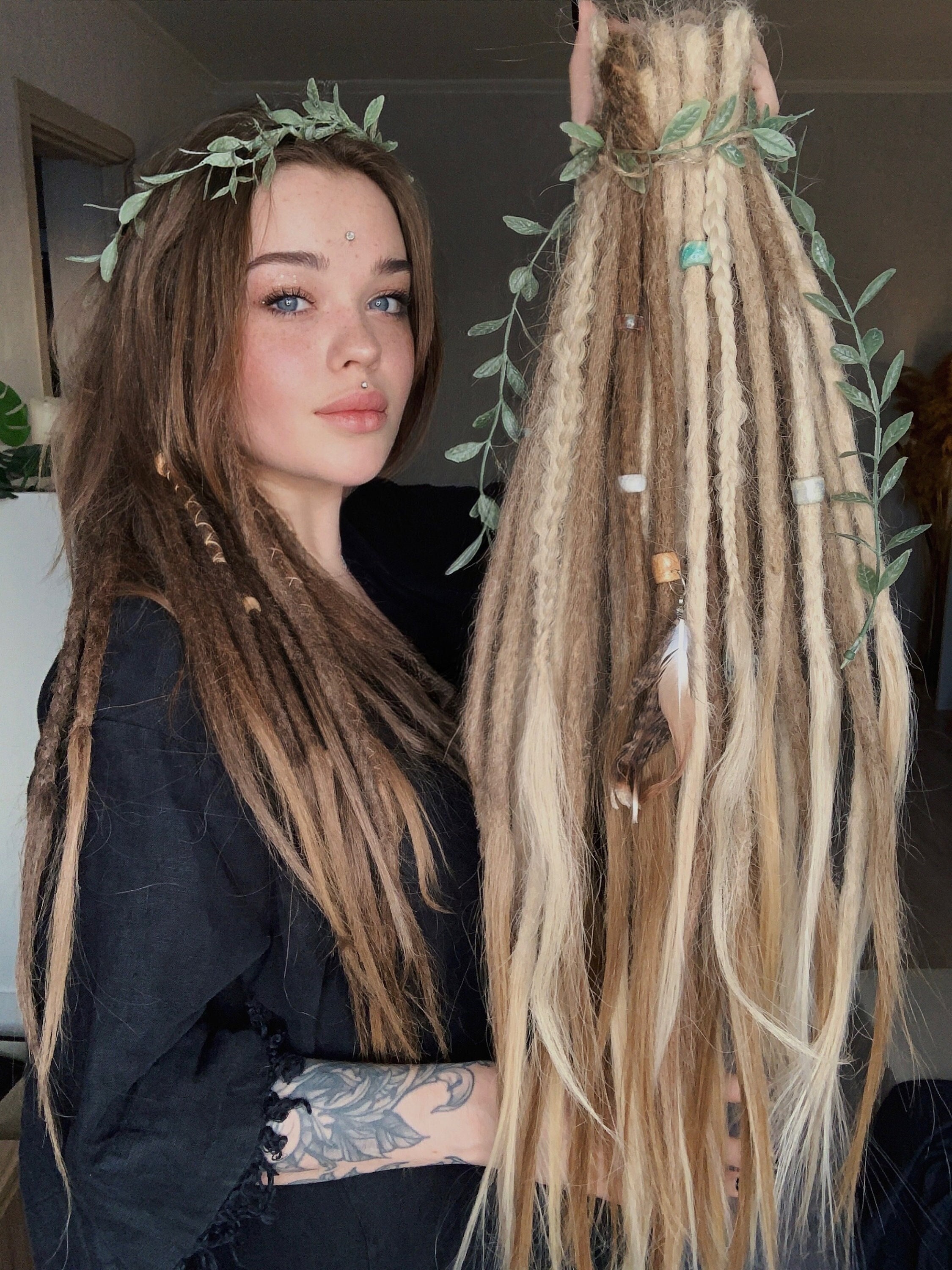 Jamylein Echthaar Dreadlocks mit langen Enden Boho Style D.E - Etsy Schweiz