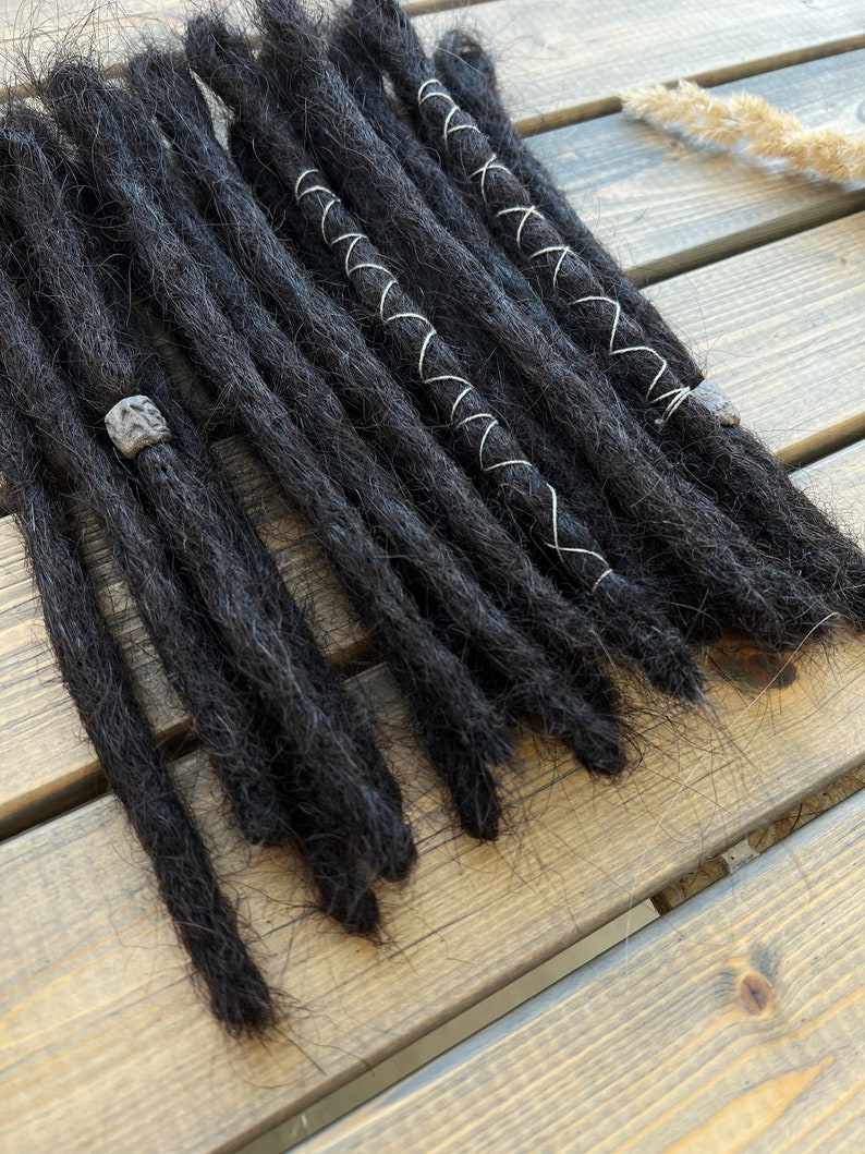 Dreads van echt haar met gesloten uiteinden D.e of S.e Dreads Kleur 4 afbeelding 3