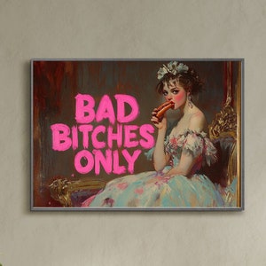 Altered Painting, Classic Art, Pop Art, Classic Painting Art Print, Funny Art Print, Girly Wall Art, Trendy Gallery Wall Print