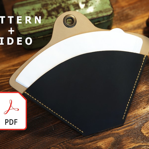 Harmony Coffee Filter Holder Pattern - | DIY Leather Crafting | Brannstal Leather Patterns With Video Links