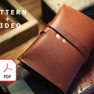 Patrón de bolsa de tabaco vintage Rustique - Proyecto de cuero DIY - Plantillas de cuero Brannstal Craft Elegancia vintage digitalmente