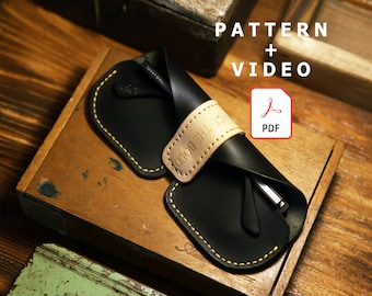 Black Noir Sunglasses Case DIY Leather Pattern and Video Template Pdf  | Brannstal Leather Patterns