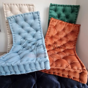 Französisches Samtkissen, Bankkissen, Sofakissen, Fenster Sitzkissen, Großes Bodenkissen, Couchkissen, Boden, Tagesbett, Reisebus