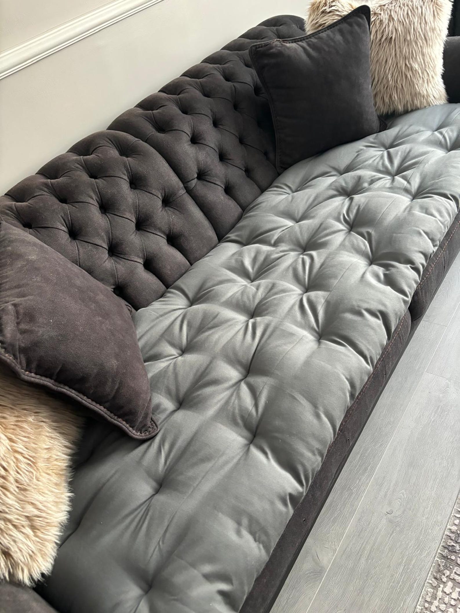 Linen Sofa Topper: Waterproof Couch Cover, Custom Size Furniture ...
