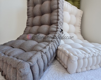 Linen Fabric Custom Size Elegant French Style Sofa cushion, bench cushion, french cushion, baroque home decor, floor pillow, yoga cushion