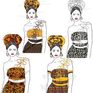 Black Woman ClipArt, African Queen Clipart, African American Clipart, Afro girls Clipart, Black Woman Art, Digital Download, png