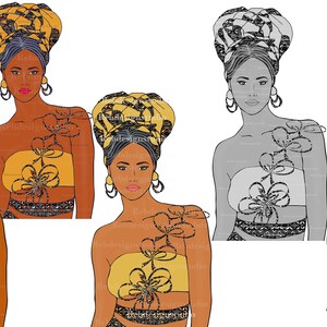 Girl boss clipart, woman ClipArt, Fashion girl clipart, African American girl clipart, Afro girls clipart, Black Woman