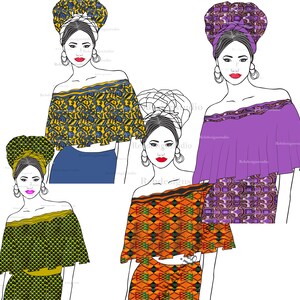 Schwarze Frau Clipart, Fashion girl clipart, African American clipart, Afro girls clipart, Black Woman Art, digital download, 4*Png,