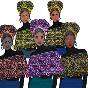 Queen Clipart, Woman ClipArt, Fashion girl Clipart, boss ladies Clipart, Afro girls Clipart, African American clipart