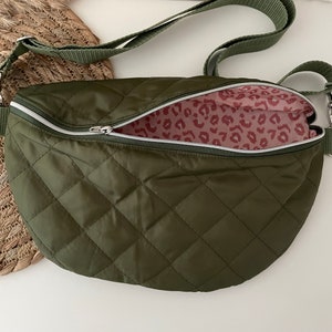 Round Bum Bag Hipbag Crossbag Belt Bag Cord Mint Dots Gold