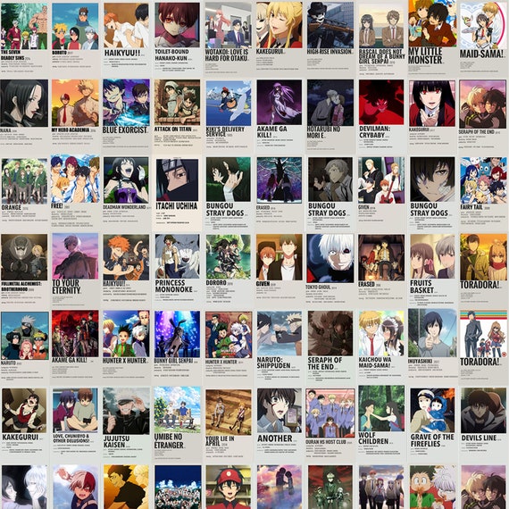 250PCS Anime Posters Kit Anime Collage Kit Anime (Download Now) 