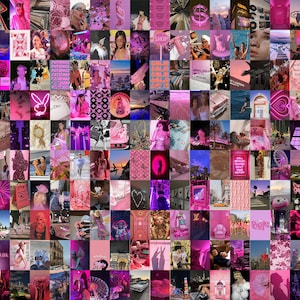 200 PCS | Boujee Pink 90s 2000s Wall Collage Kit | Y2K Pink Aesthetic Photo Prints | Vintage Printable Pictures for Room Decor (DIGITAL 4x6)