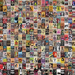 300 Stück Vintage Konzert Poster Retro Punk & Classic Rock Poster Vintage Musik Band Aesthetic Wall Collage Kit DIGITALER ARTIKEL Bild 1