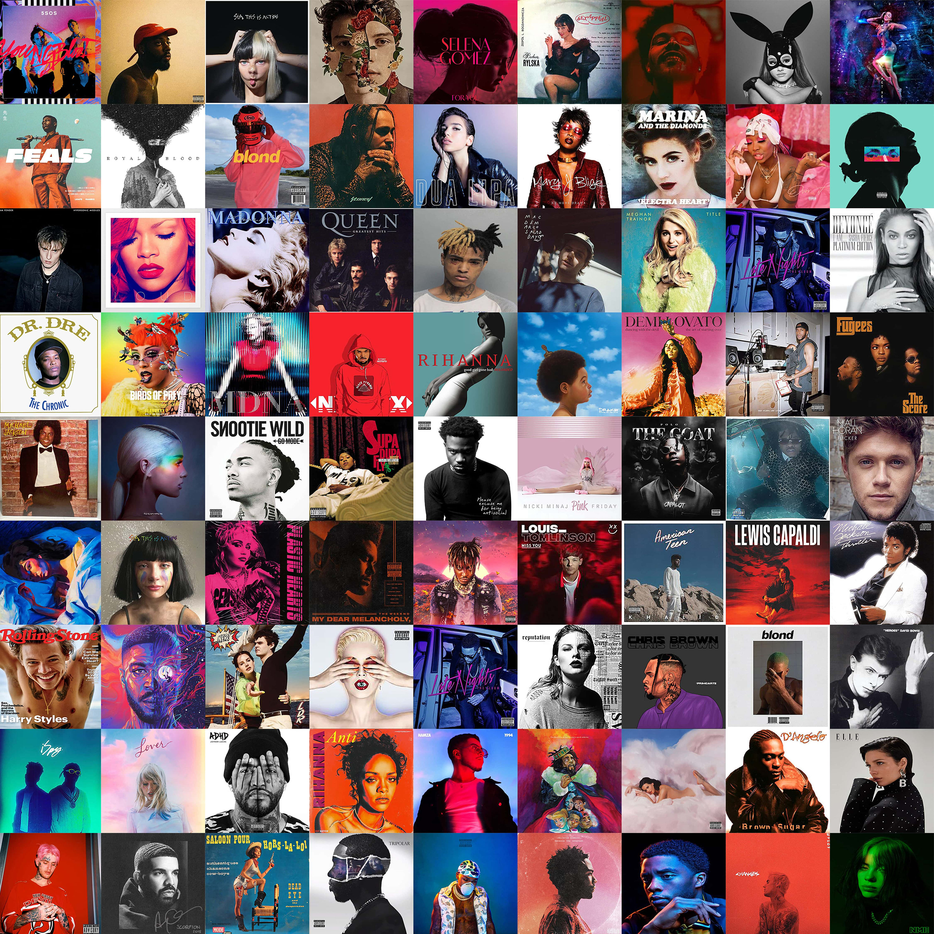 120 PCS Album Cover Wall Collage DIGITAL POSTERS Music Collage Music Album  Cover Wall Art Album Cover Posters Digital Download 