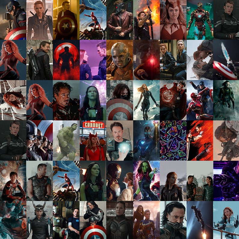 115 PCS / Avengers Wall Collage Kit / Marvel Aesthetic Photo Etsy España