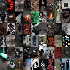 Goth Aesthetic Wall Collage Kit Grunge Wall Collage Kit Grunge Wall ...