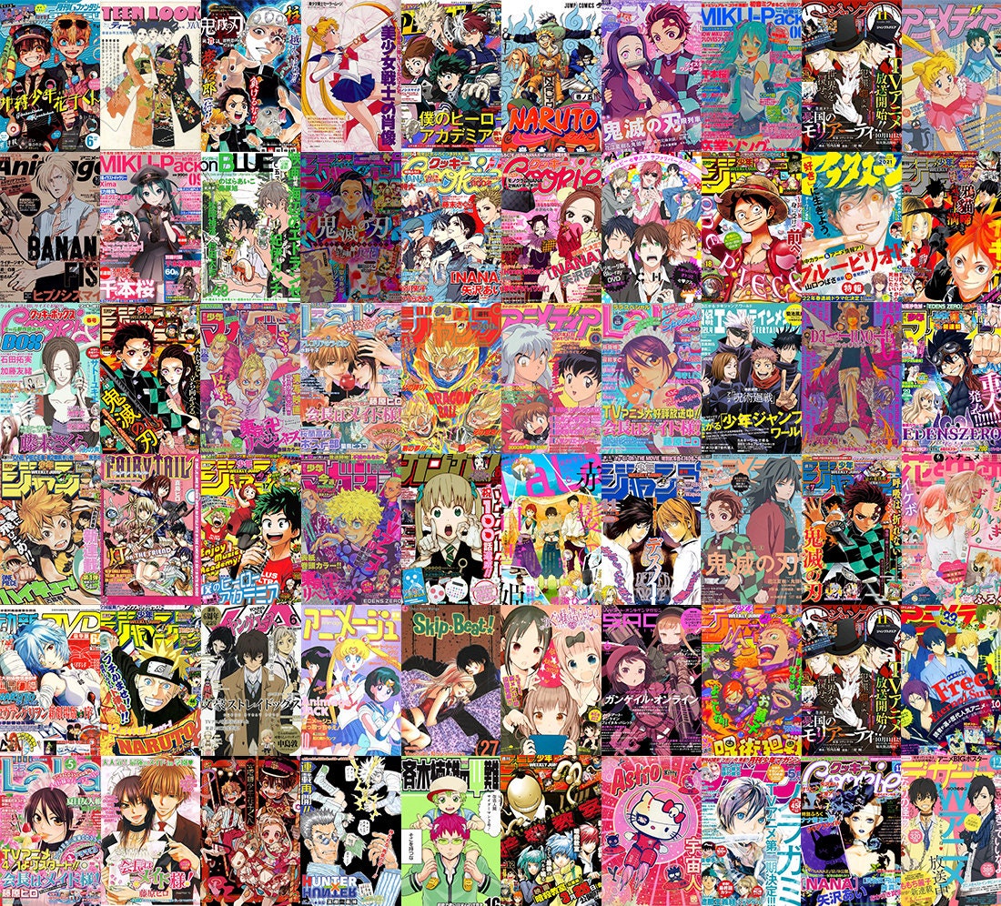 Kawaii Aesthetic Wall Collage Kit 104 Pcs, Anime Room Decor Wall