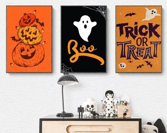 Halloween Printable Gallery Wall Art Bundle,Halloween Gallerie Wand Set,spooky,Halloween Home Decor,Treat or Trick, Happy Halloween DIGITAL!