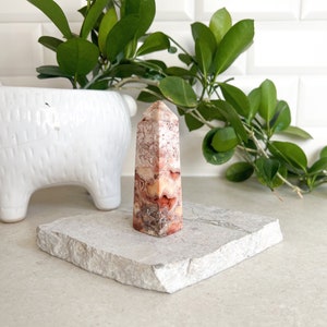 Crazy Lace Agate Druzy Tower