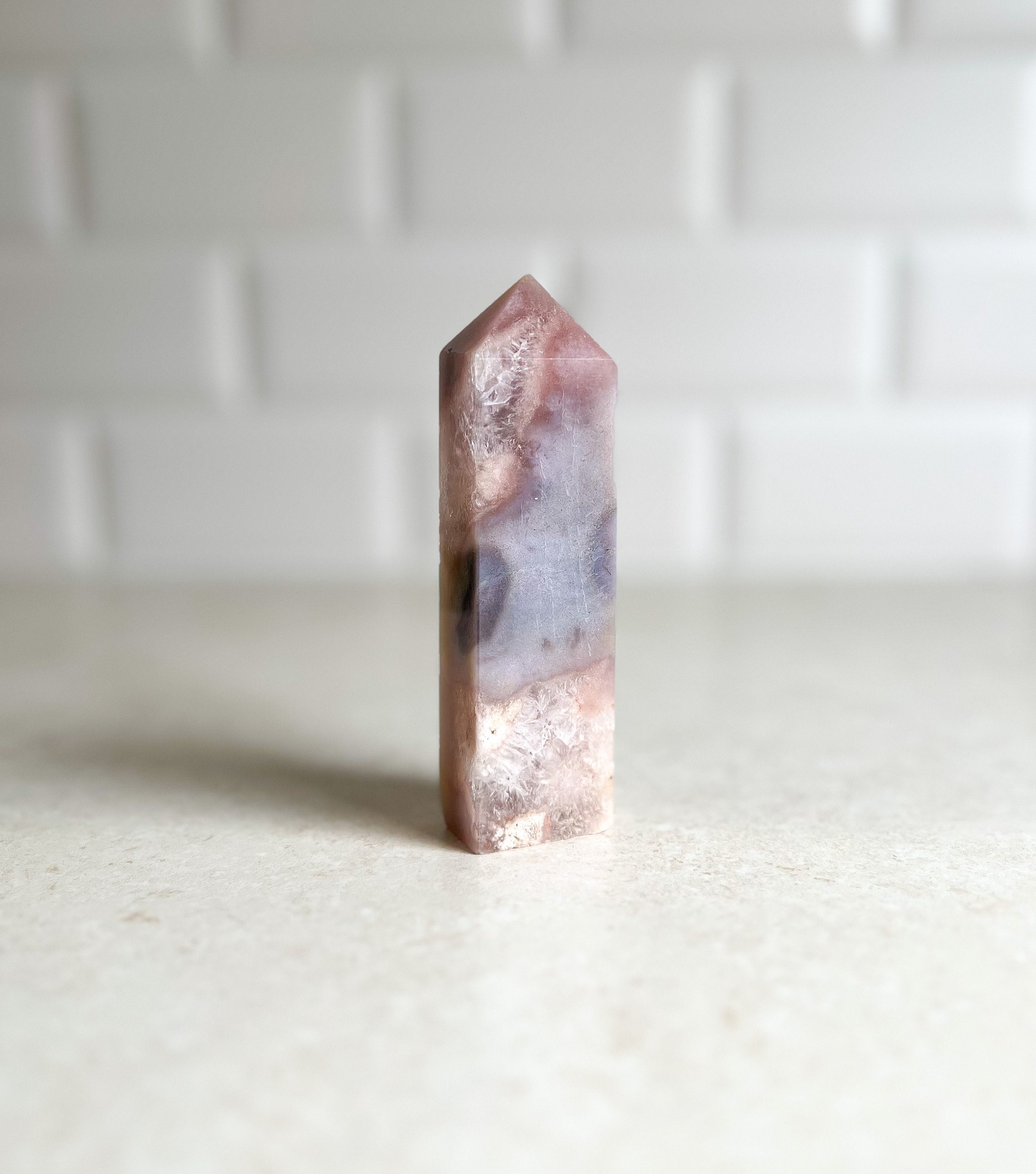 ピンクアメジストの花瑪瑙の塔 - Etsy 日本
