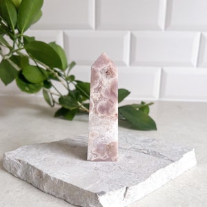Pink Amethyst X Flower Agate tower