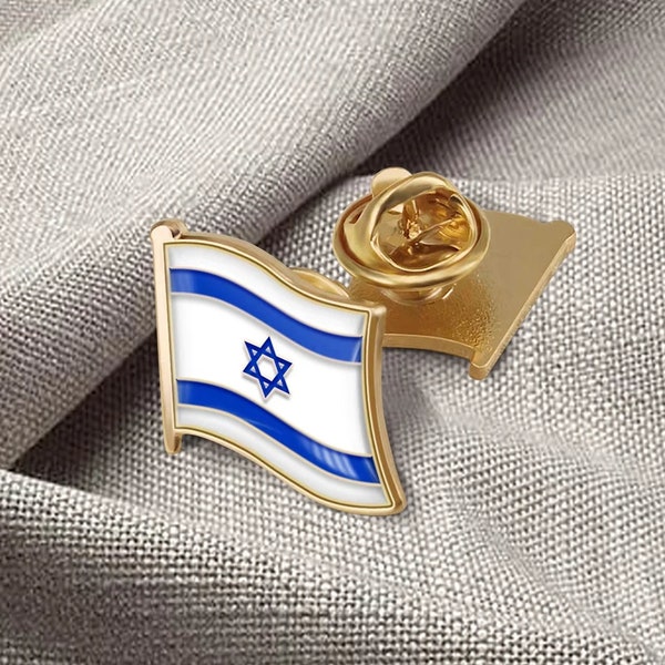 Israel Flag Pin, Israel Flag Gift, Support Israel Flag, Jacket pin,Cloth Pin, Support Israel Flag Pin.