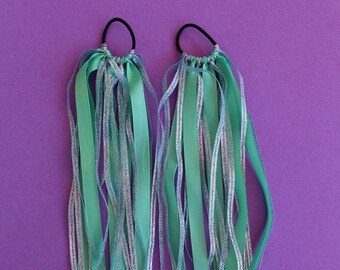 Glitter handlebar fringes for children's bicycles, colorful ribbons, tassels, handlebar decoration, bicycle accessories, steamers