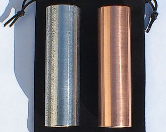 Pharaoh Rods - Copper/Zinc Quartz Filled - Approx. 4" Long - 1" Diameter